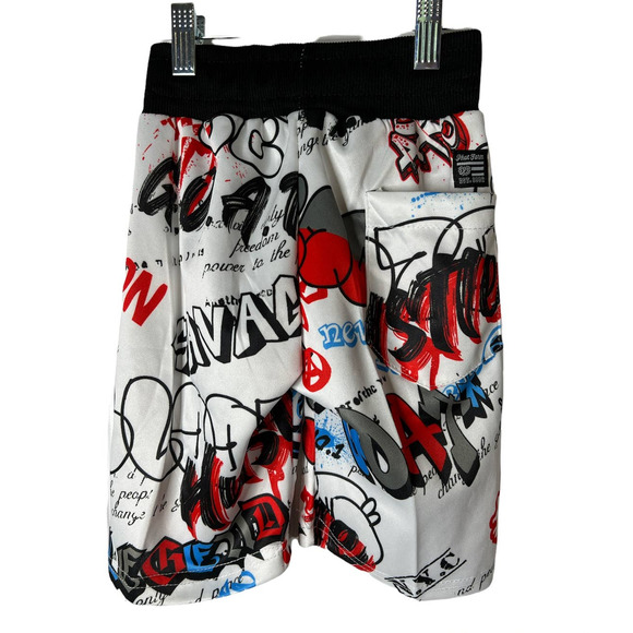 New Phat Farm Boys Shorts with Multicolored Graffiti Print Size 4 - Picture 3 of 7